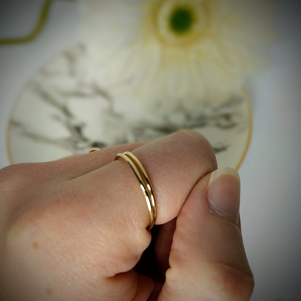 Dainty Rings Silver Gold Rose Gold